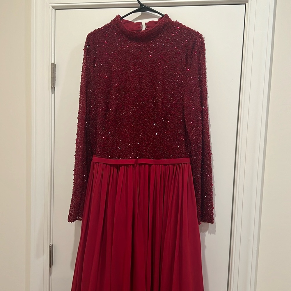 Red Beaded Gown